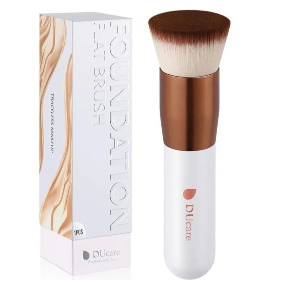 DUcare Flat Top Kabuki Foundation‎ Brush, Single Flat Foundation Brush